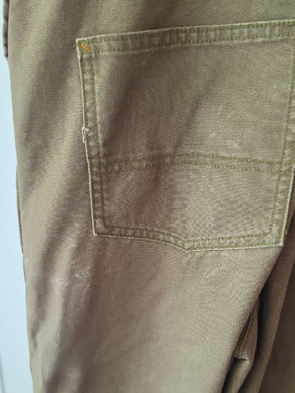 REI Olive Green Women's Denim Overalls - Picture 5 of 8